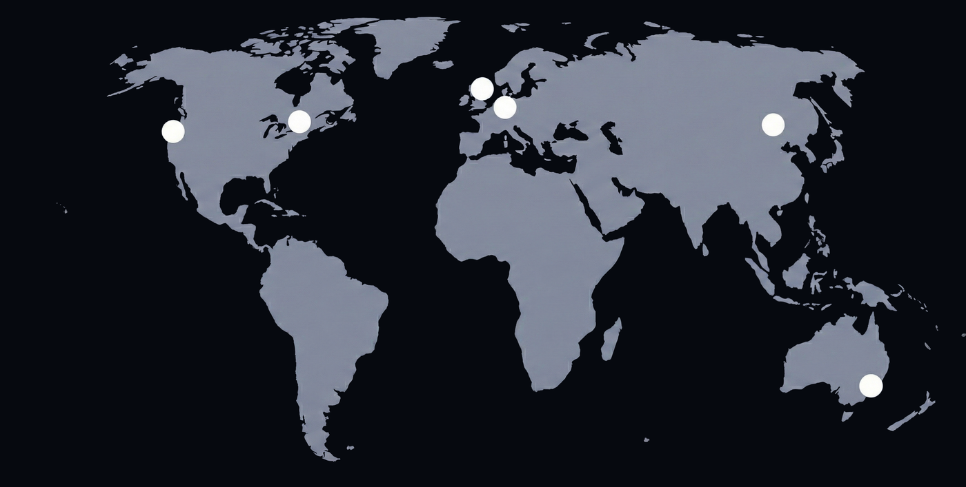 Mapa global de nodos de salida de ClosedVPN